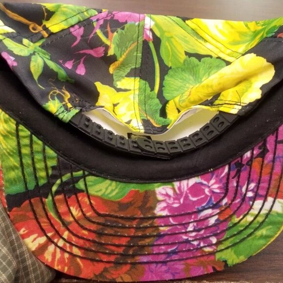 Vintage San Sun Hawaiian Floral Snapback Rope Hat - EUC - Picture 8 of 12